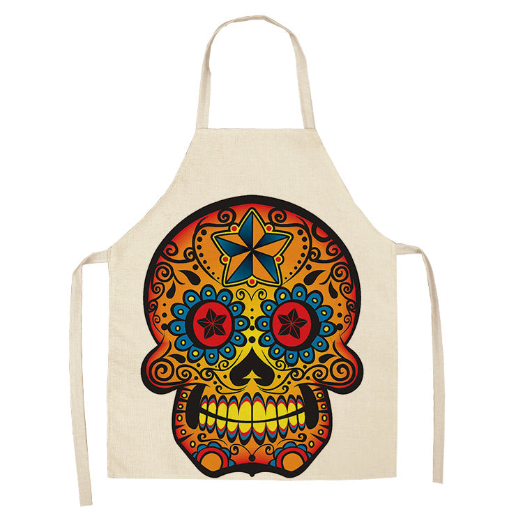 Creative Cotton And Linen Skull Series Apron *26 styles