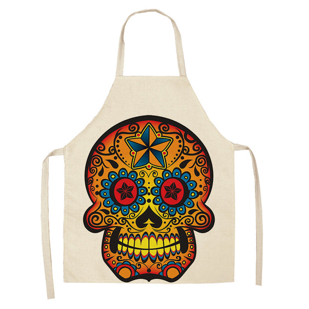 Creative Cotton And Linen Skull Series Apron *26 styles