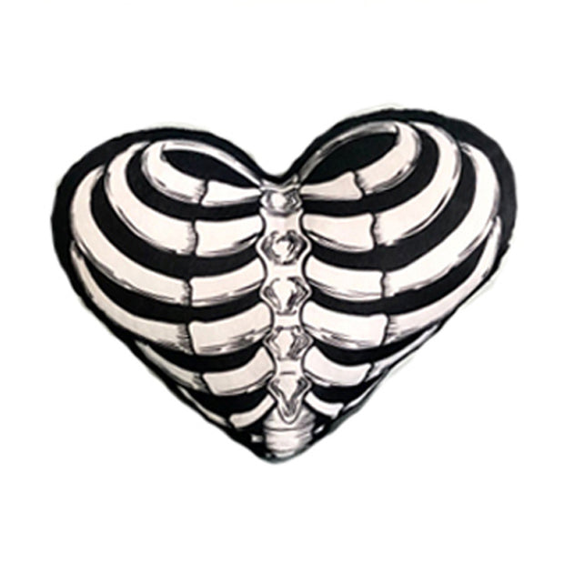 Skeleton Cushion all Rooms Skull Rack Heart