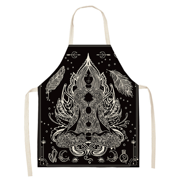 Halloween Skull Printed Cotton And Linen Apron *4 Styles
