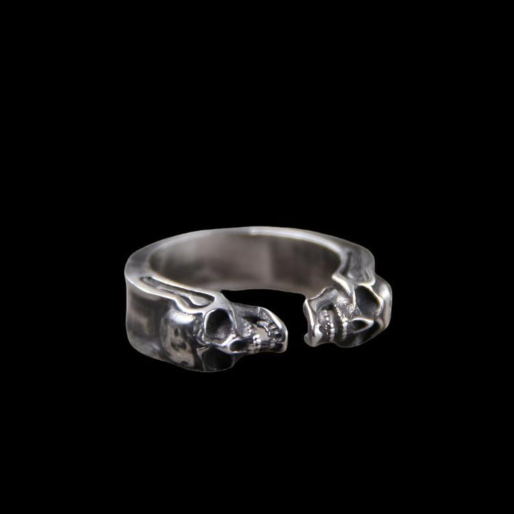 925 Thai Silver Carved Skull Ring