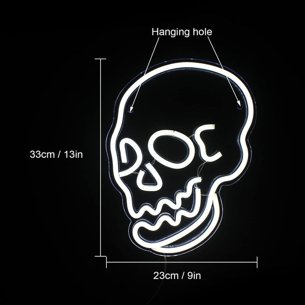 Halloween and any time Decor LED Neon Skull night light