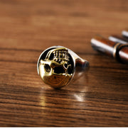 S925 Silver, One Side Domineering Skull Ring
