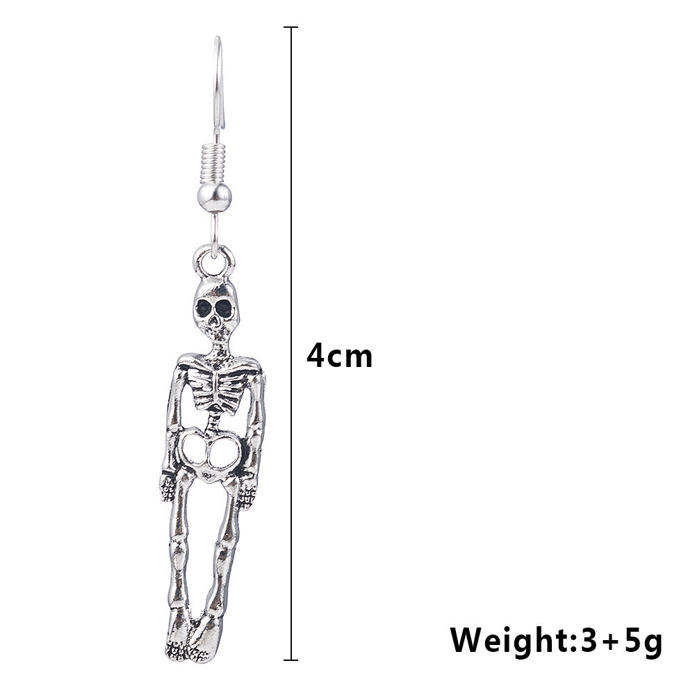 Skeleton Skull pendant earrings