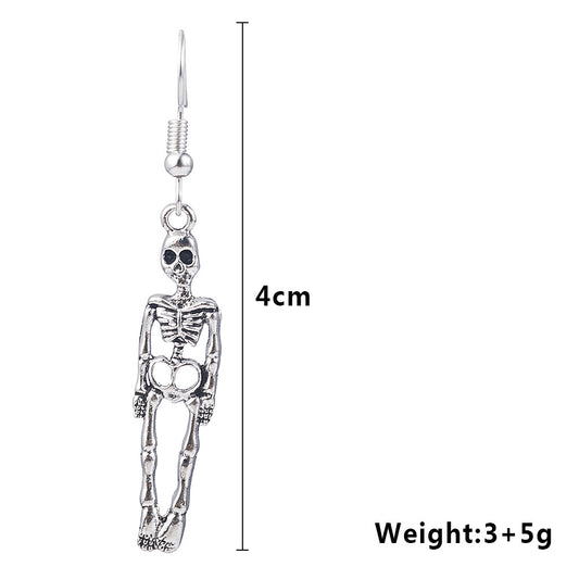Skeleton Skull pendant earrings