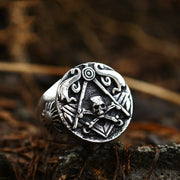 Vintage Titanium Men's Skull Ring Jewelry