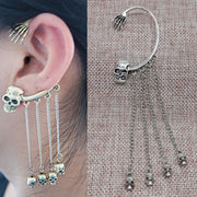 Punk Rock Ghost Hand & Skull Head Hanging Earring