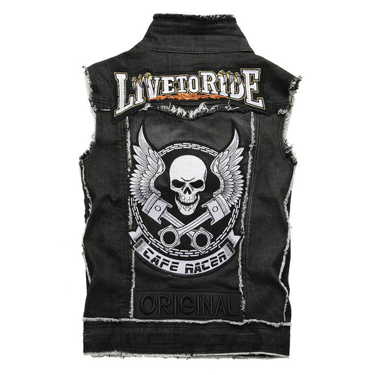 Embroidered cowboys with skulls
