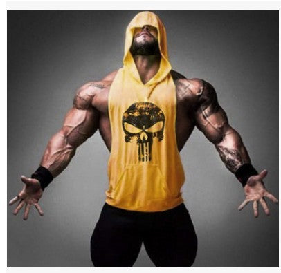 Hooded Skull Bodybuilding Tank Top