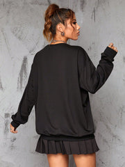Gothic Court Women's Sweater Retro Rose Skull Long Sweater