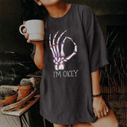 Women's Short Sleeved Vintage T-shirt Skull Print High Street Fashion *14 Styles