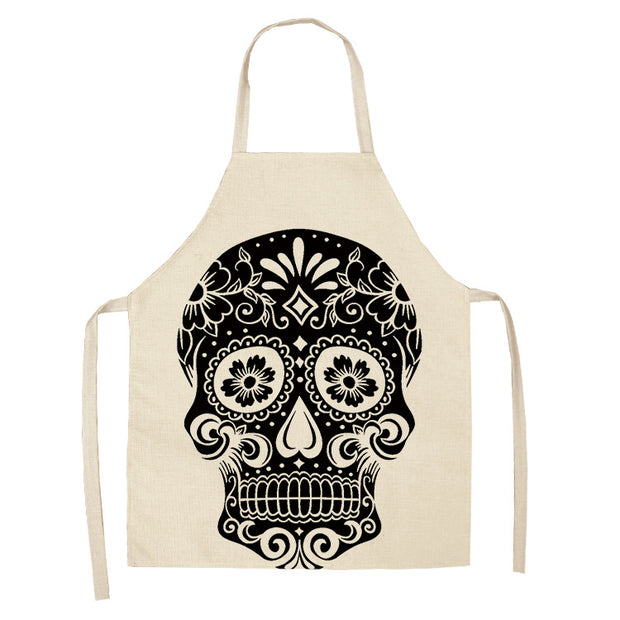 Creative Cotton And Linen Skull Series Apron *26 styles