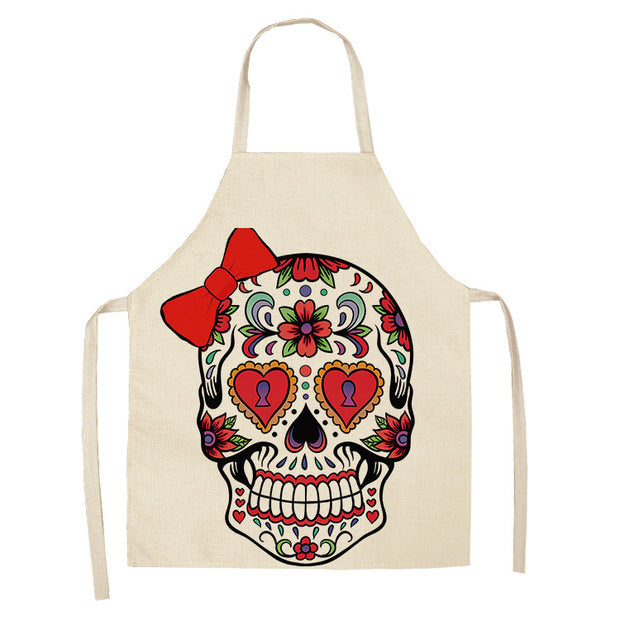Creative Cotton And Linen Skull Series Apron *26 styles