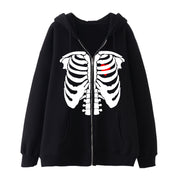 Skeleton Hoodie Spring And Autumn Fleece