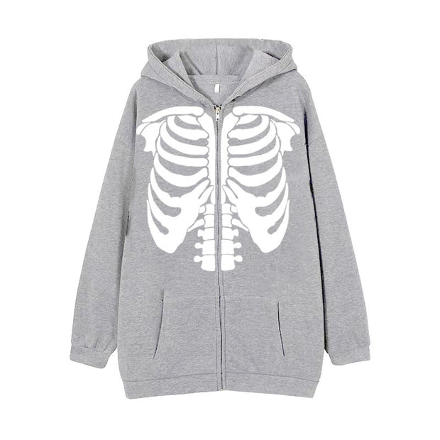 Skeleton Hoodie Spring And Autumn Fleece