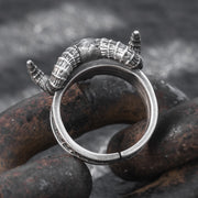 Vintage Punk Style Skull Horn Ring