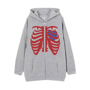 Skeleton Hoodie Spring And Autumn Fleece