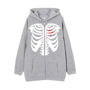 Skeleton Hoodie Spring And Autumn Fleece