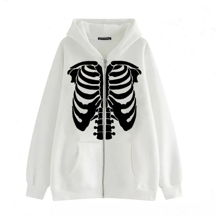 Skeleton Hoodie Spring And Autumn Fleece