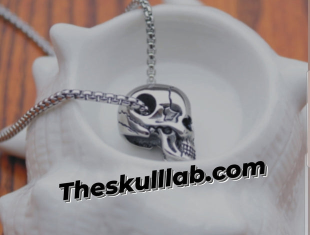 Titanium steel skull necklace