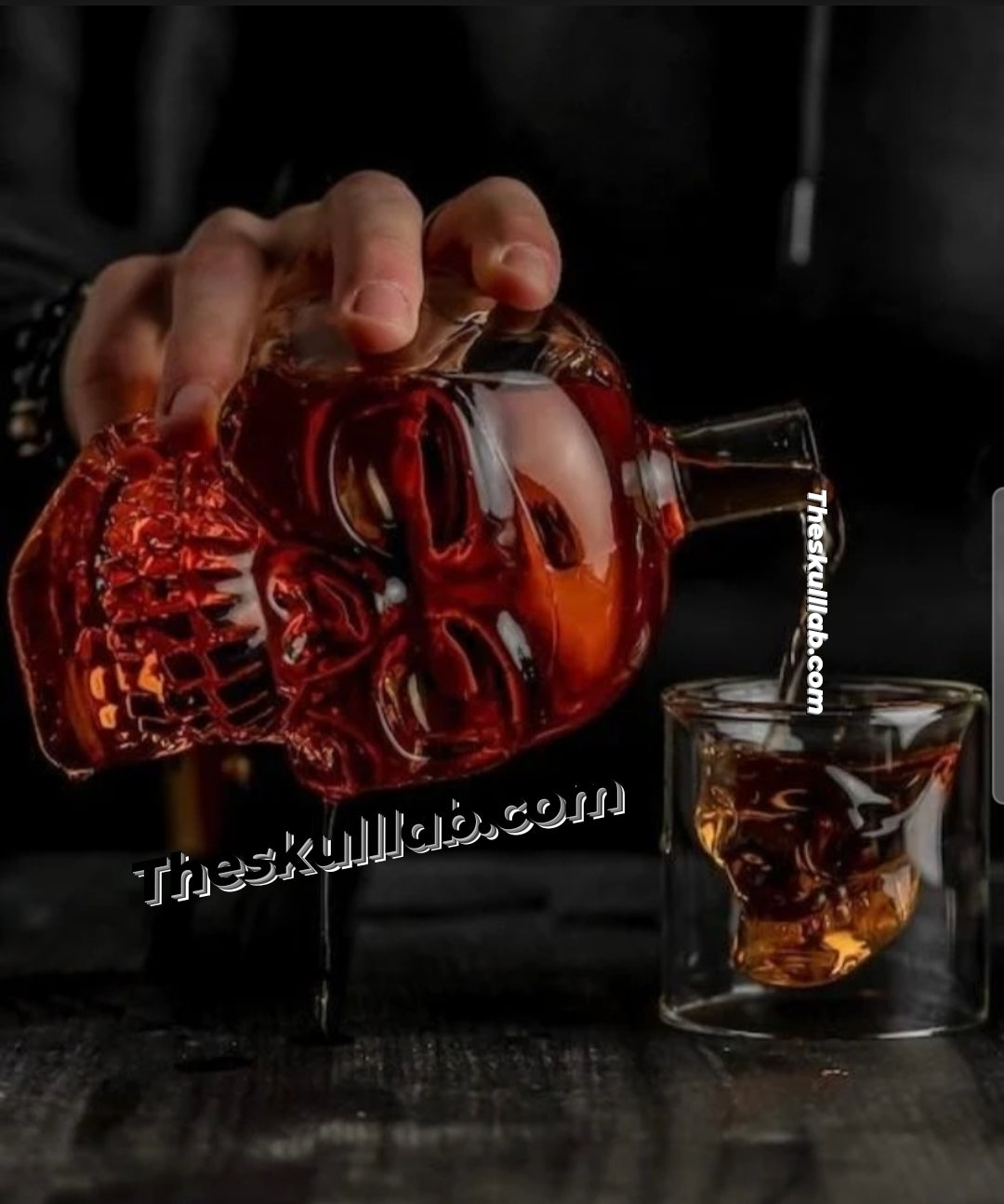 Skull Shot Transparent Glass Decor