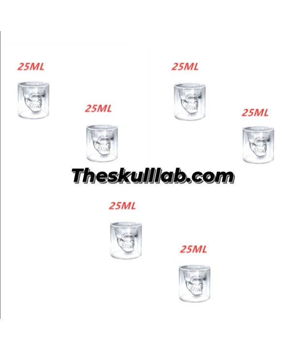 Skull Shot Transparent Glass Decor