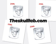 Skull Shot Transparent Glass Decor