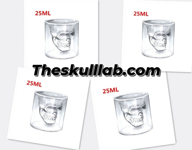 Skull Shot Transparent Glass Decor