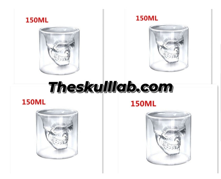 Skull Shot Transparent Glass Decor