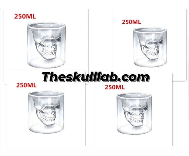 Skull Shot Transparent Glass Decor