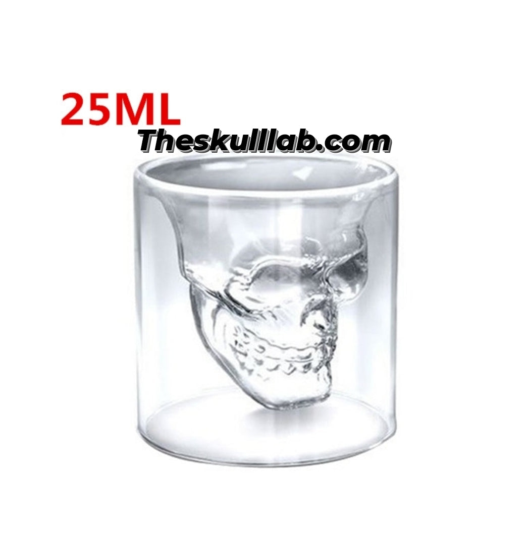 Skull Shot Transparent Glass Decor