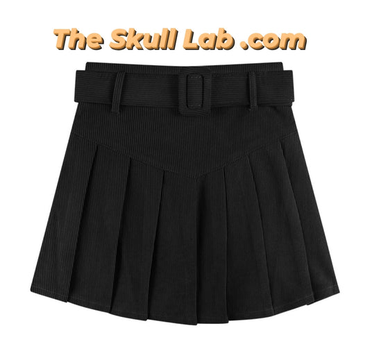 Corduroy Women's Autumn A-line Half Pleated Skirt