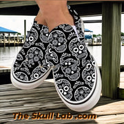 Always Halloween Skull Printed Canvas Design Shoes