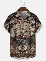 Printed Men's Vintage button-up Shirt *12 Styles
