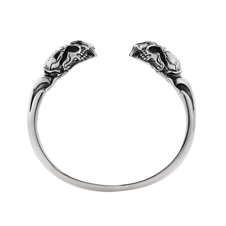 Men's S925 Sterling Silver Beast Skull Bracelet