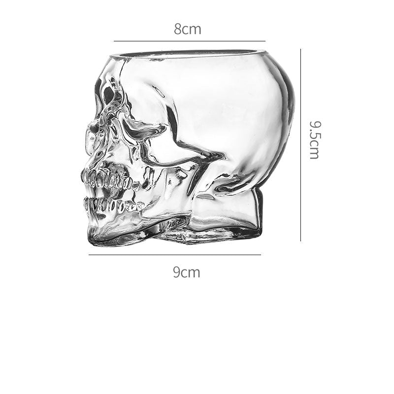 Halloween Inspired Skull-shaped Whiskey Glass