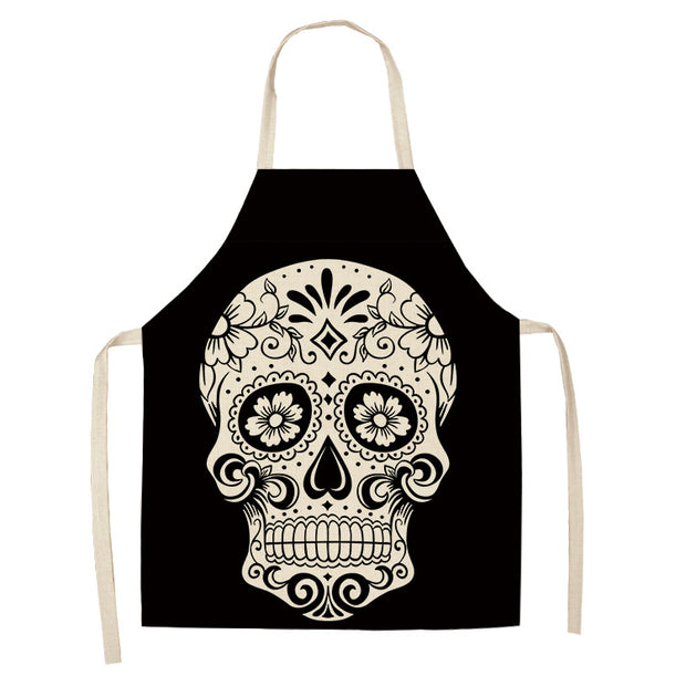 Creative Cotton And Linen Skull Series Apron *26 styles