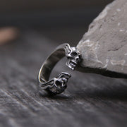 925 Thai Silver Carved Skull Ring