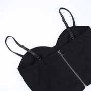 Women's night club Stud Metal Suspender Top
