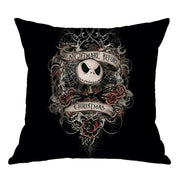 Linen Skull Halloween-inspired Nightmare Xmas Pillow Cover *29 Styles