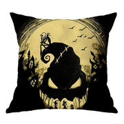 Linen Skull Halloween-inspired Nightmare Xmas Pillow Cover *29 Styles