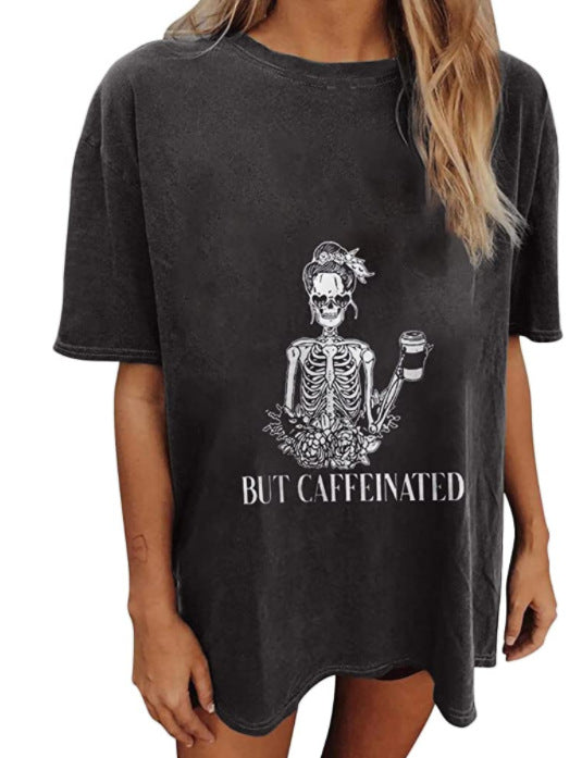 Women's Short Sleeved Vintage T-shirt Skull Print High Street Fashion *14 Styles