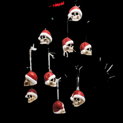 Christmas Hat Skull Ornament