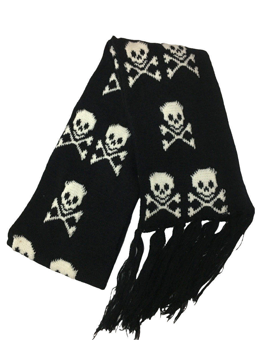 Knitted Jacquard Thickened Warm Casual Skull Scarf *8 Styles