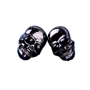 Punk transparent black evil big eyes skull earrings