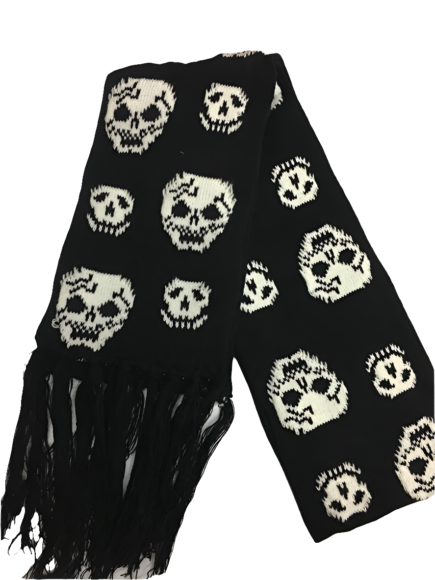 Knitted Jacquard Thickened Warm Casual Skull Scarf *8 Styles