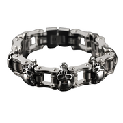 T.S.L. Chain Linked Skull Cuff Bracelet