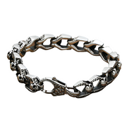 T.S.L. Men's Thai Silver Skull Bracelet