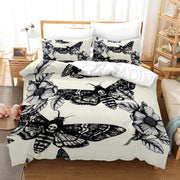 Household Acherontia Lachesis Printed Bed Sheet Bedding Set *9 styles