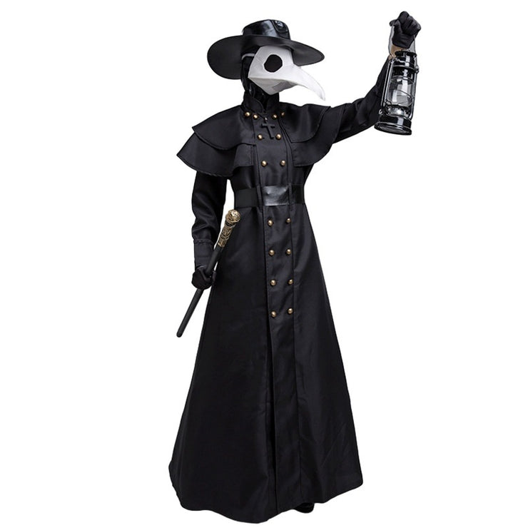 Medieval Steam Punk Plague Doctor Costume Beak Crow Long Mouth Mask